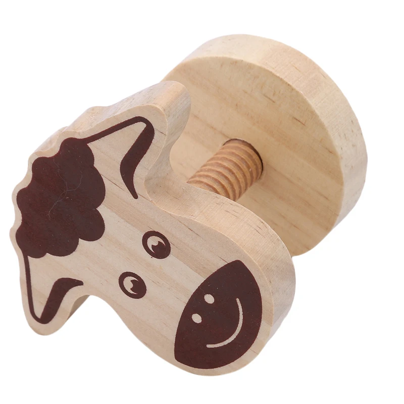 

1 Set Cart Vehicle Children Puzzle Toys New Wooden Building Toys Baby Puzzle Mini Animal Lion Sheep Hand-pushing Toys