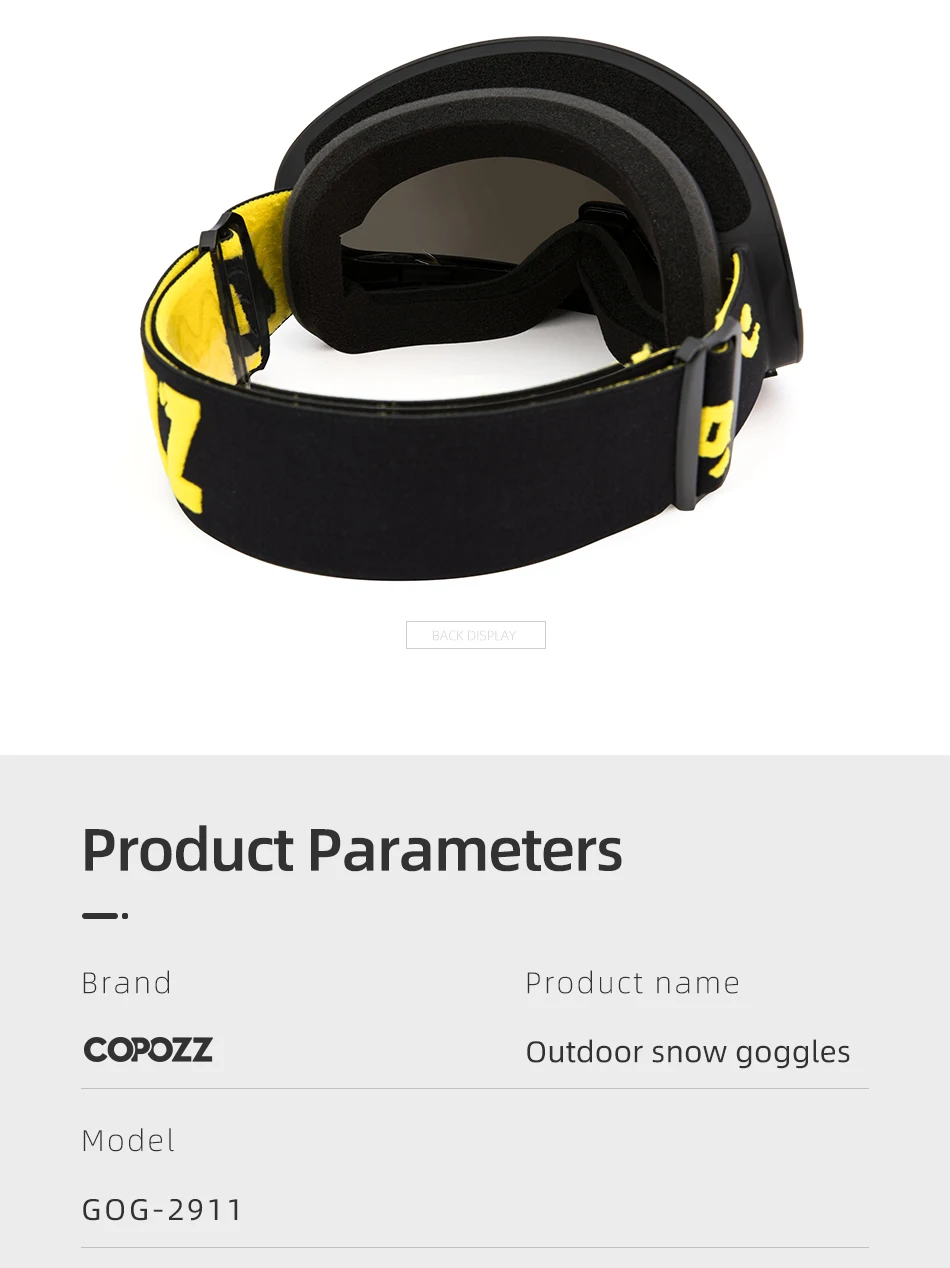 COPOZZ профессиональные лыжные очки двухслойные uv400 Защита Анти-туман носовые wingproof лыжные очки сноуборд лыжные очки
