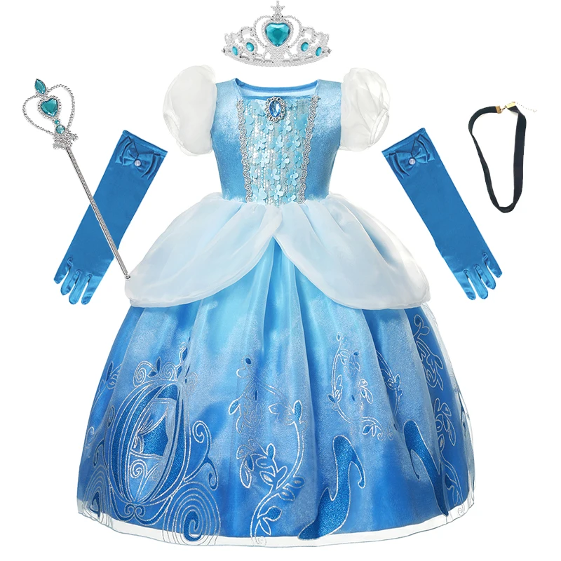 Платье принцессы Золушки Тыквы бальное платье в стиле принцесс для маленьких