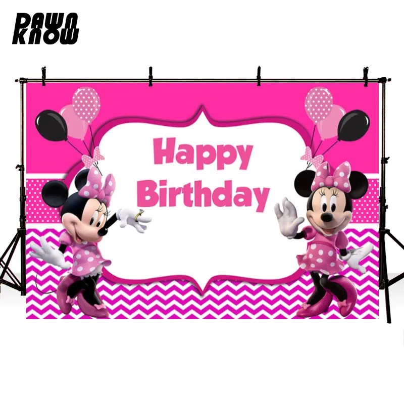 Детский фон для фотосъемки с изображением мышки из мультфильма доунноу вечерние