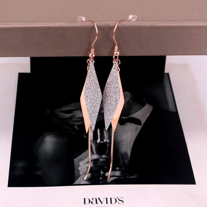 Серьги в виде колец ювелирные изделия из нержавеющей стали цвета розового золота