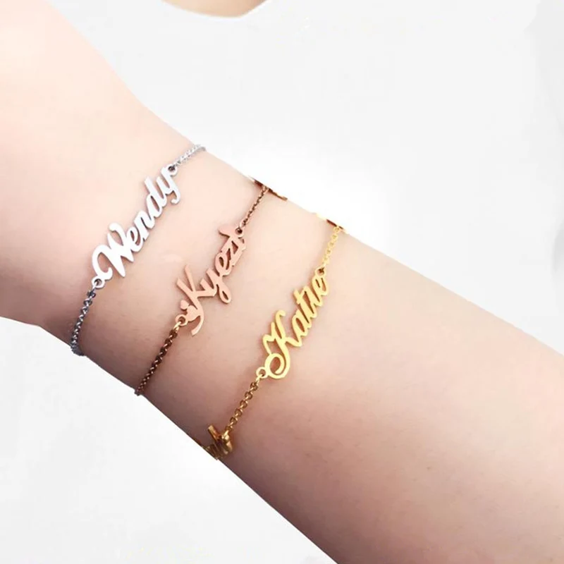 Браслет с индивидуальным именем для женщин браслет девушки подарок на день