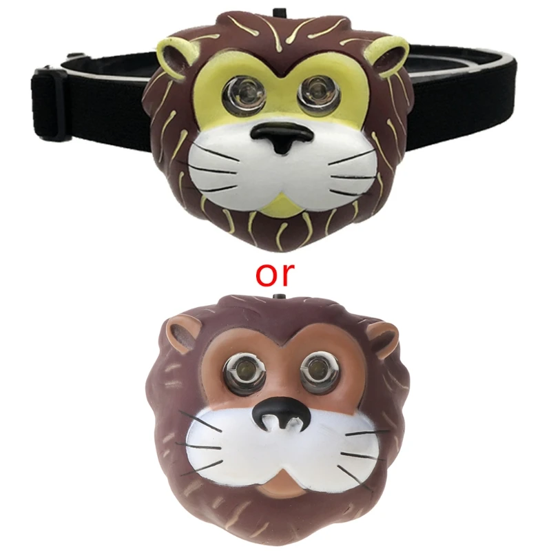 

Child's Headlight with Headband Cartoon Animal Headlamp SOS Flashlight Kids Gift