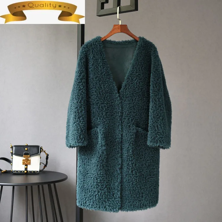 

Меховое пальто 2021, Женская куртка из 100% шерсти, куртки из овчины для женщин, осенне-зимняя одежда для женщин Abrigos L1188 Pph1488