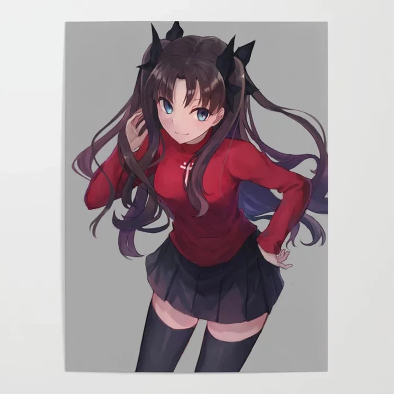 

Home Decoration HD Prints Fatestay Night Pictures Wall Art Tohsaka Rin Poster Modular Anime Girl Canvas Painting For Living Room