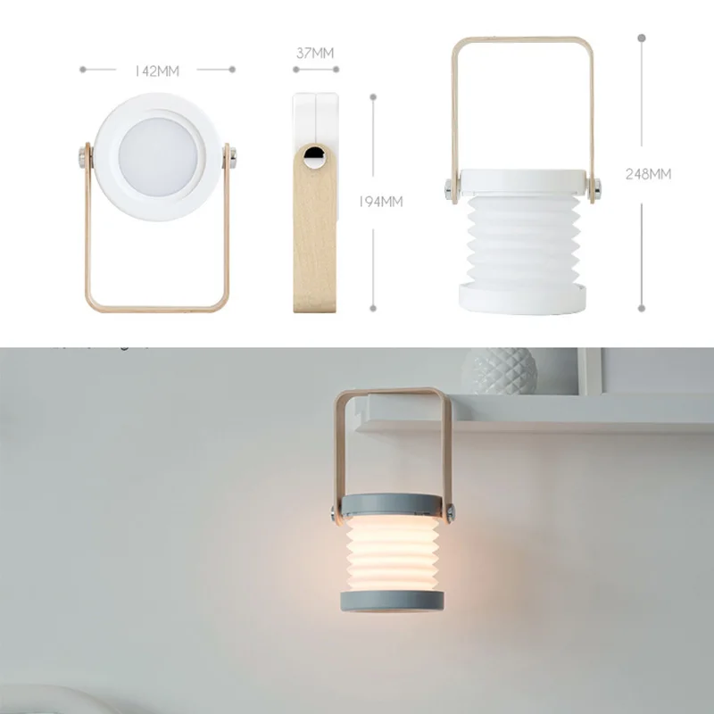 

Wireless Portable LED Night Light bedroom decor Lamp Home Staircase Closet Aisle Decorative night lamp With Wooden Handle
