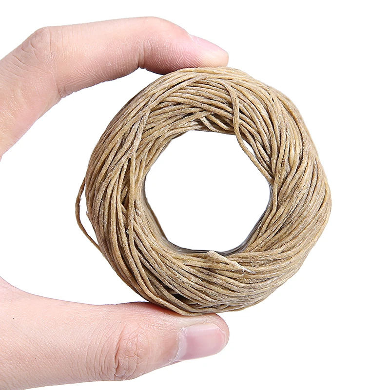 Фитиль для свечей длиной 61 м/200 футов фитиль из органического пенькового воска