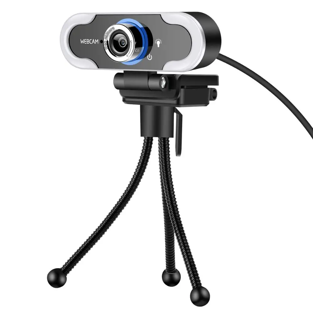 

Webcam Full HD 1080P with Microphone Adjustable Brightness