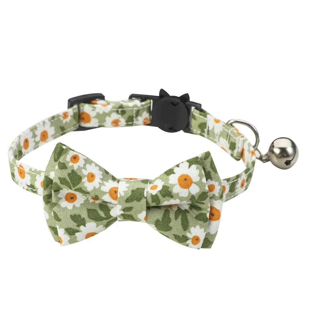 

Cross-Border New Products Spring and Summer Small Fresh and Lovely Floral Cat Collar Bowknot Pet Supplies Cat Collar