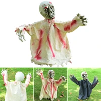 ghost shape electronic ground plug sound control swing body ghost horror style decor props for haunted house ktv stock
