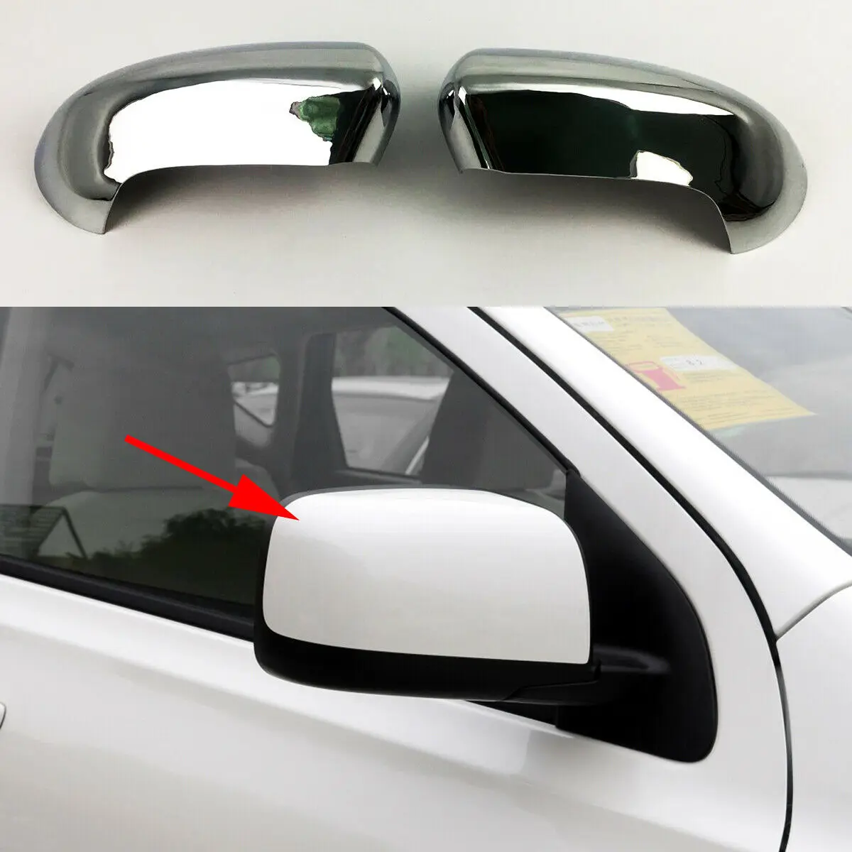 

Chrome Rear View Side Mirror Protector Cover Trim Frame Fit For Nissan Qashqai / Dualis J10 2007-2013 Molding Accessories