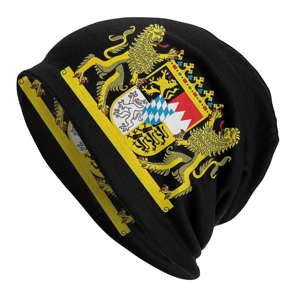 

Bavaria Coat Of Arms Bonnet Hat Knitting Hats Fashion Autumn Winter Ski Skullies Beanies Hat Germany Flag German Spring Warm Cap