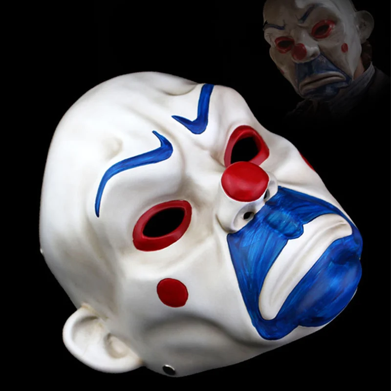 Бэтмен Джокер клоун банк разбойник полимерные маски темные рыцарские весы
