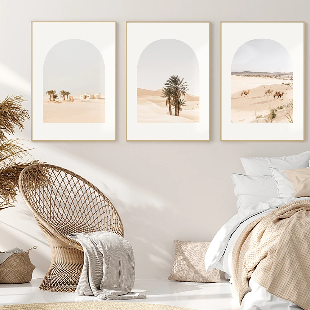 

Scandinavian Minimalist Print Poster Moroccan Desert Plants Canvas Painting Wall Art Pictures Living Room Modern Home Decor