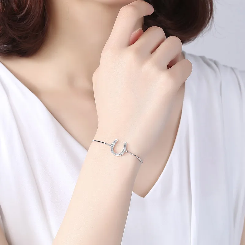 Женские и мужские браслеты TONGZHE U образные ручной работы из серебра 100% пробы с