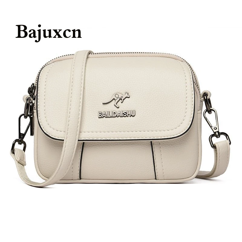 

Luxury women's bag 2021 new high-quality soft PU leather ladies shoulder messenger bag designer multi-layer double zipper bag
