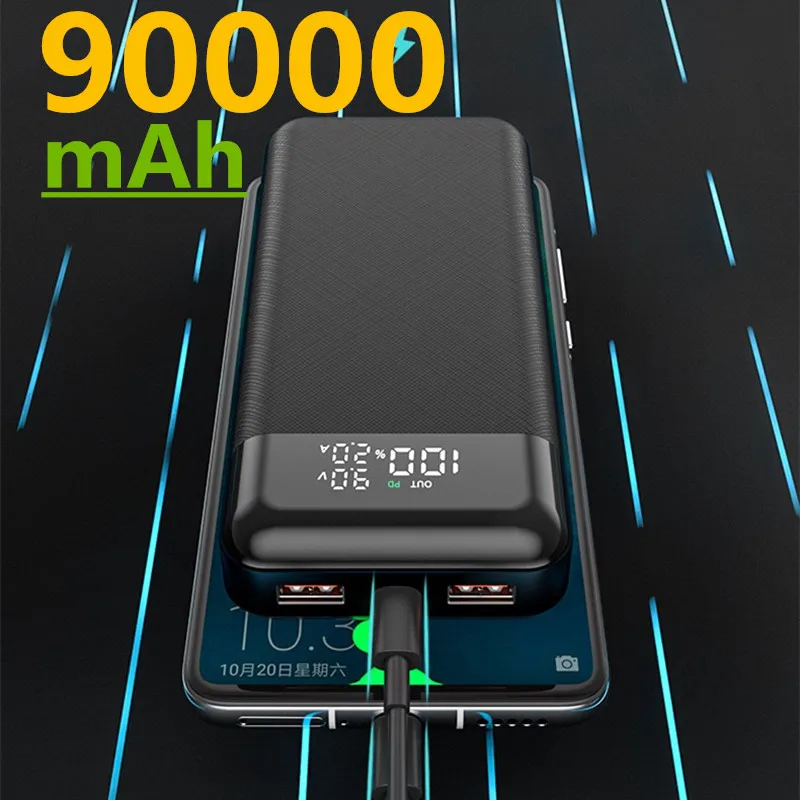 Power Bank 90000 mAh high-power mobile power external battery pack phone auxiliary notebook charger | Мобильные телефоны и
