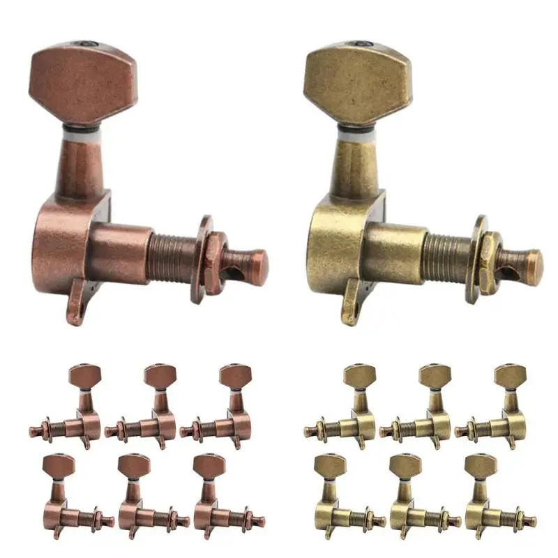 6 шт Медь акустической гитары Колки Винтаж Стиль тюнеры подающий воздух в головку