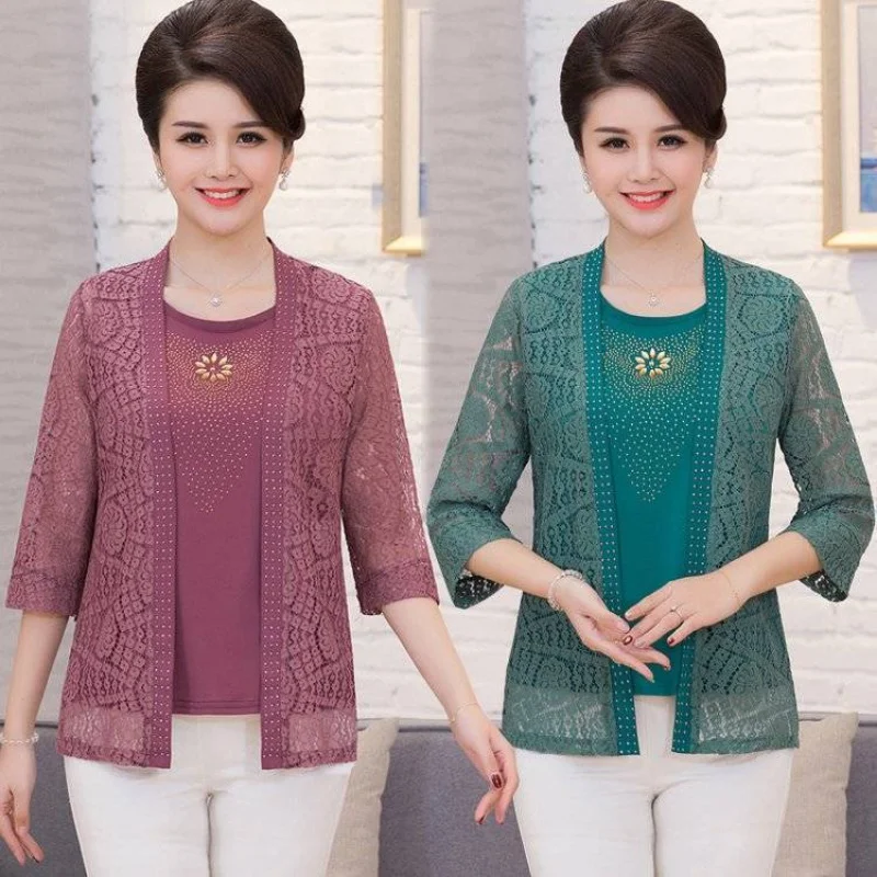 2 шт./компл. весна осень размера плюс мать Топы Одежда алмаз без рукавов женский