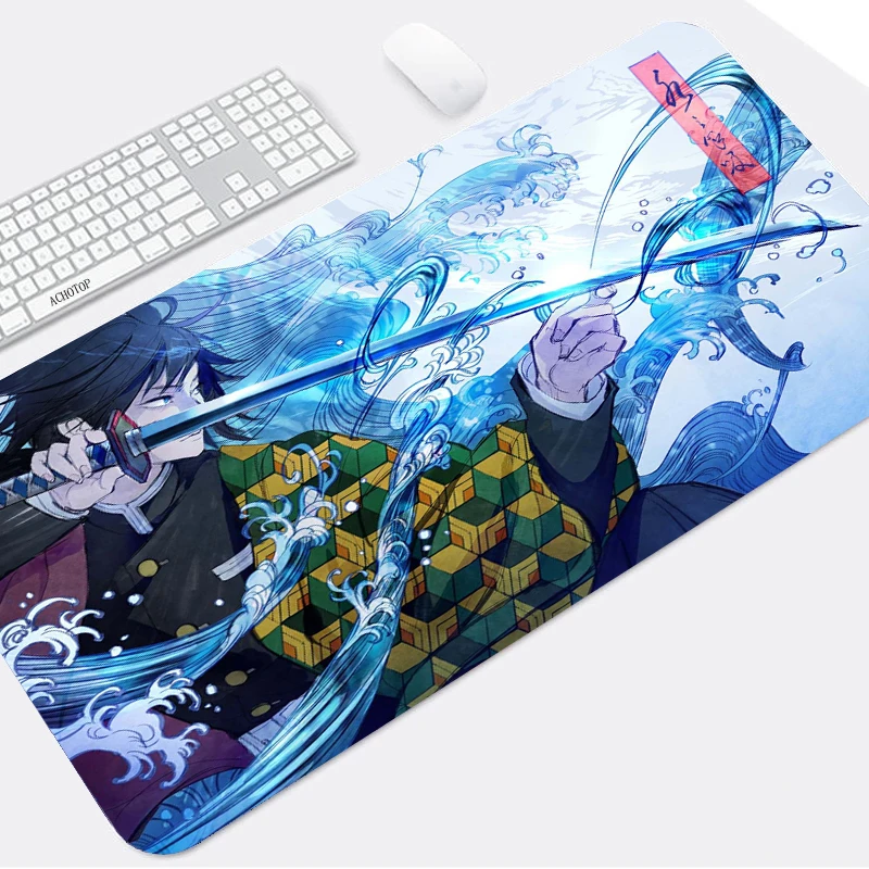 

Anime Demon Slayer Mousepad HD Printing Computer PC Gamer Locking Edge Large Mouse Pad XXL 80x30cm Keyboard Desk Pad Csgo Carpet