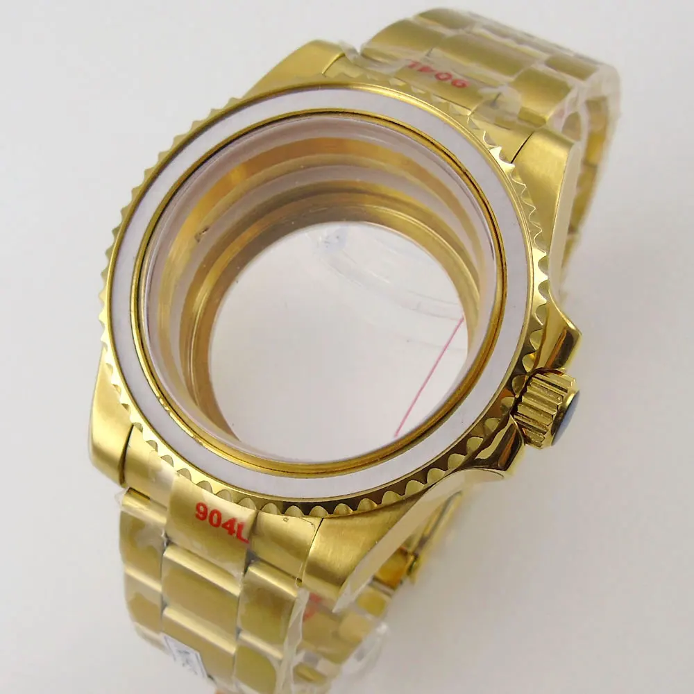 

Gold Coated Watch Case fit NH35A NH36A ETA 2824 2836 MIYOTA 8215 821A DG Mingzhu 2813 Jubilee/Oyster Band