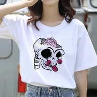 women t shirt cute skulls printed short sleeve tshirt fashion summer ladies graphic clothing female t shirt ropa mujer