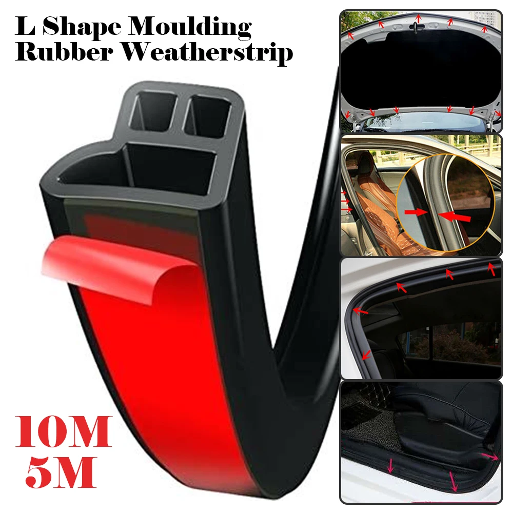 Универсальная уплотнительная лента для автомобильных дверей 5 м 10 М L образная
