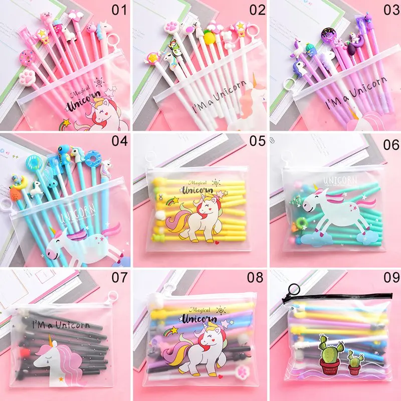 

Gel Pen Unicorn Pen Stationery Kawaii School Supplies Gel Ink Pen School Stationery Office Pen Kids Gifts 10Pcs/Set