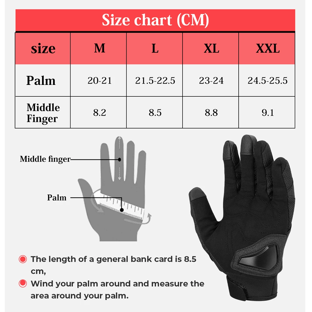

Motorcycle Gloves Men Cycling Mountain Bike Guantes Motocross Luvas Touch Screen Moto Gloves Men Spring Summer Winter