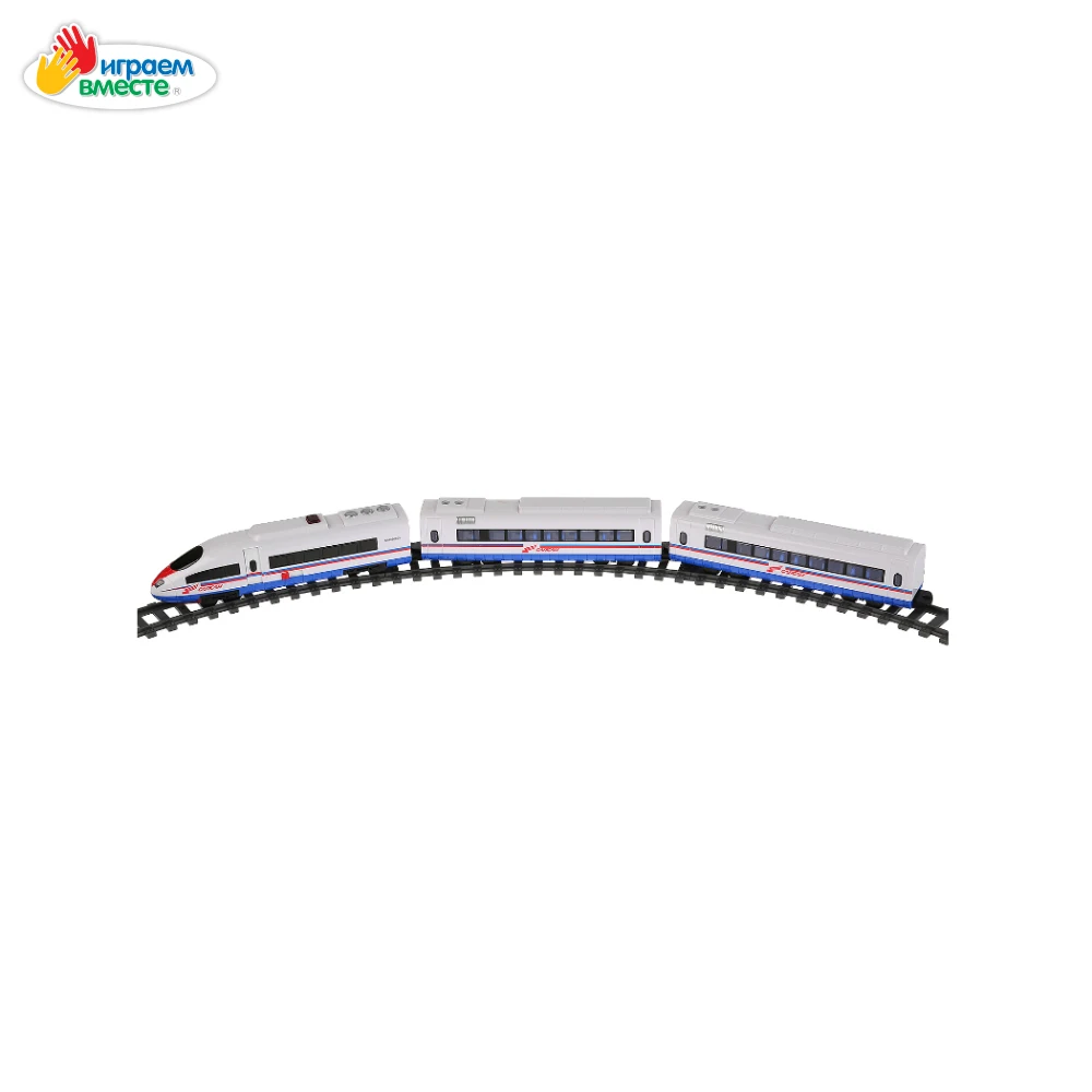 Железная дорога ИГРАЕМ ВМЕСТЕ со светом и звуком работает от батареек длинна