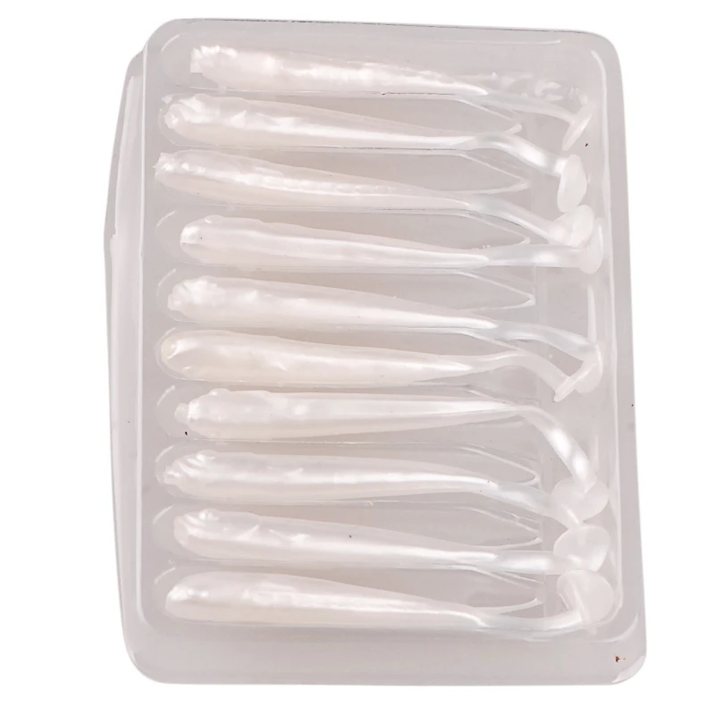 Смарт-10 шт./упак. для рыбалки мягкие блесны на удочку 50 мм 0 5g T хвост приманки