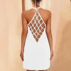 Женское платье без рукавов, с круглым вырезом и принтом в виде подсолнухов, 2021