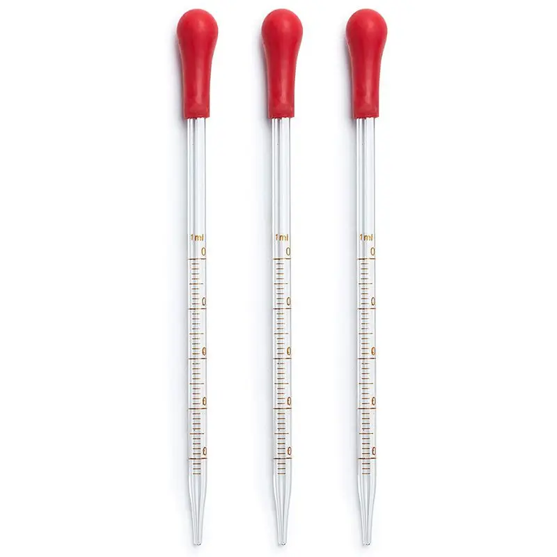 

4 Measuring Cylinder - 5ml, 10ml, 50ml, 100ml - Premium Glass - Contains 2 Cleaning Brushes + 3 x 1ml Glass Pipettes