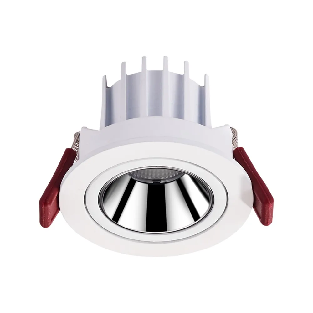 Круглый Анти без бликов светильник светодиодный утопленный точечный потолочный