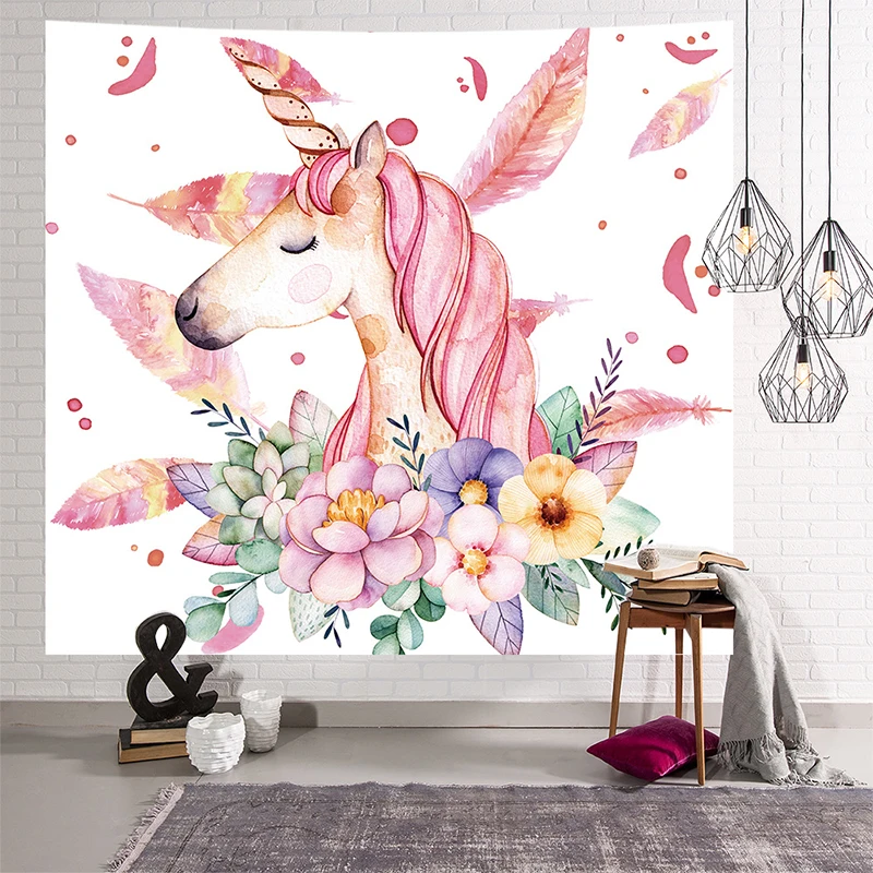 Гобелен с зелеными листьями кактусами тропические растения настенная подвесная