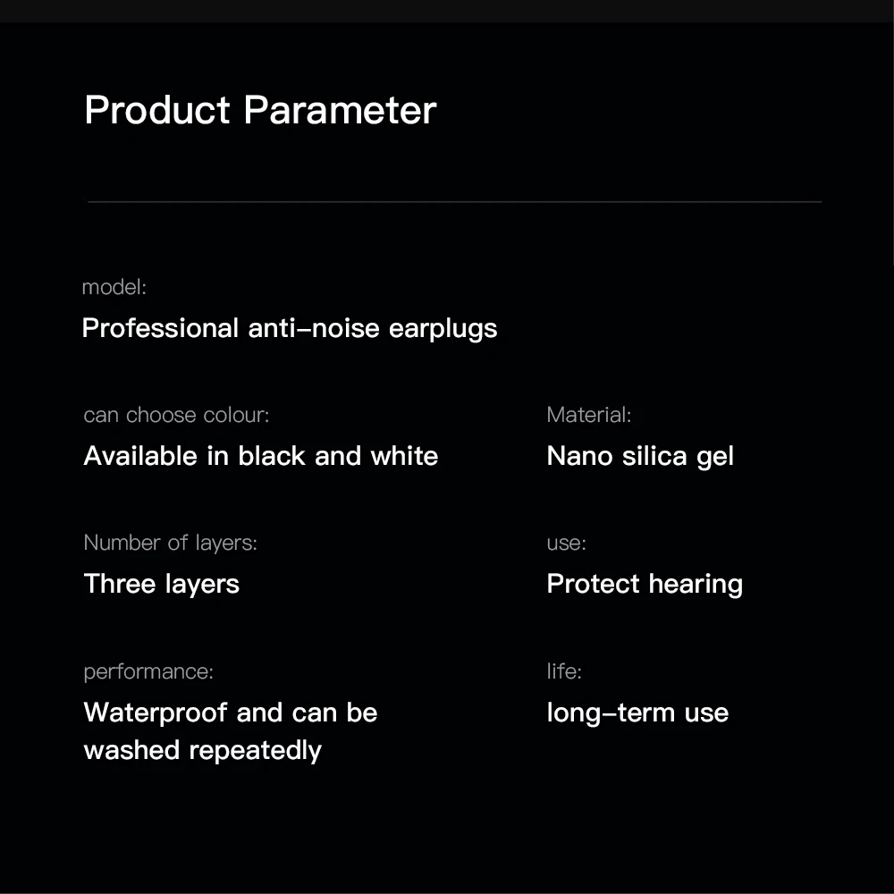

OEM Sleeping Ear Plugs for Traveling Earplugs Anti Noise Reduction Washable Silica Gel Ear Cover for Sleeping Sound Insulation