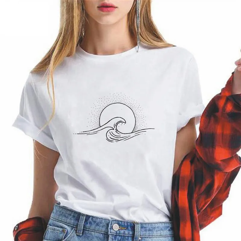 

Women 2020 Summer Short Sleeve Floral Flower Fashion Lady T-shirts Top t shirt Ladies Womens Graphic Female Tee T-Shirt