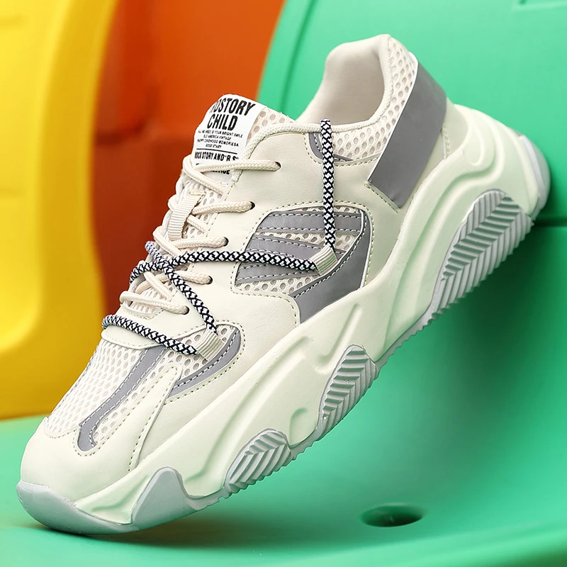 

Кроссовки мужские светоотражающие, модная повседневная обувь, дышащие, трендовая обувь для тренировок