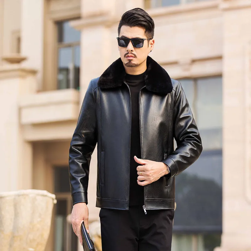 Новинка 2020 зимняя мотоциклетная мужская куртка из искусственной кожи Мужская