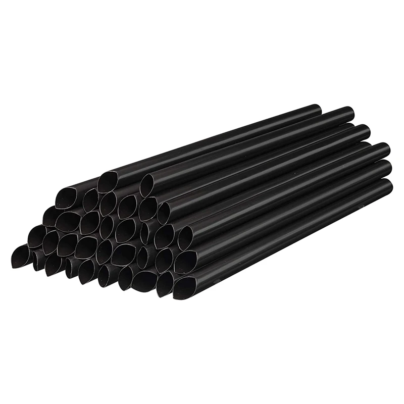 

HOT-500Pcs Black Jumbo соломинки для смузи одноразовые широкополосные большие соломинки для молочного коктейля для фруктовых коктейлей, высота 9 дюй...