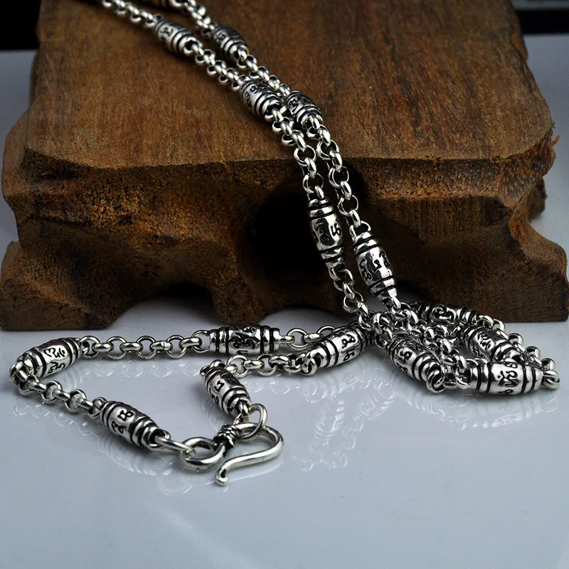Винтажное ожерелье из стерлингового серебра 925 пробы для мужчин и женщин с