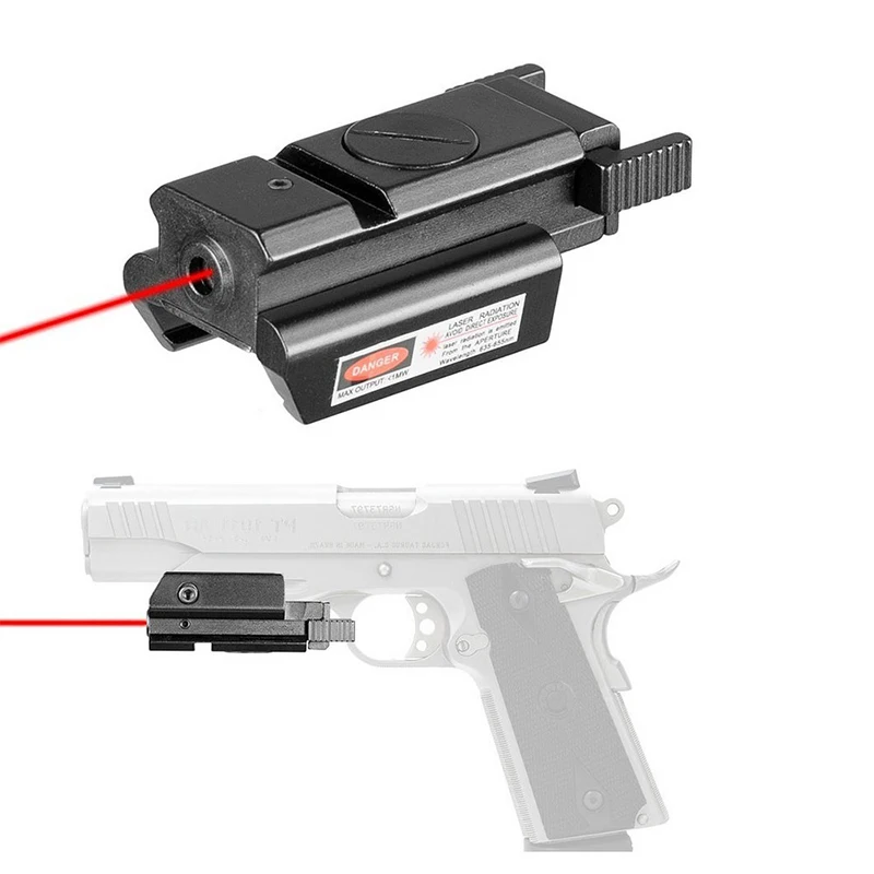 

Mini Subcompact 9mm Pistol Red Dot Laser Sight with 20mm Picatinny Rail for Glock 17 19 Self Defense Guns Laser Scope Hunting