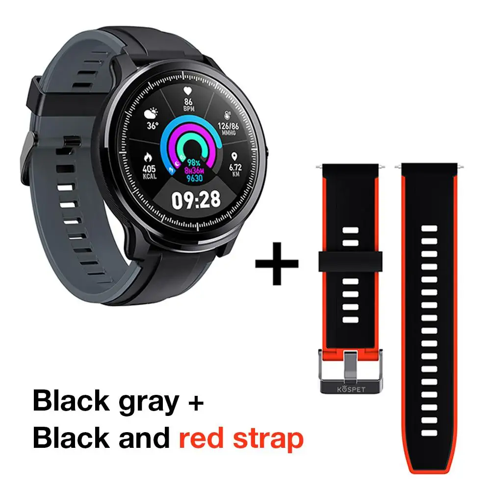 

Смарт-часы 1,3 дюймов круглый Экран спортивные часы IP68 Водонепроницаемый мужские полный сенсорный экран мониторинга сердечного ритма фитне...