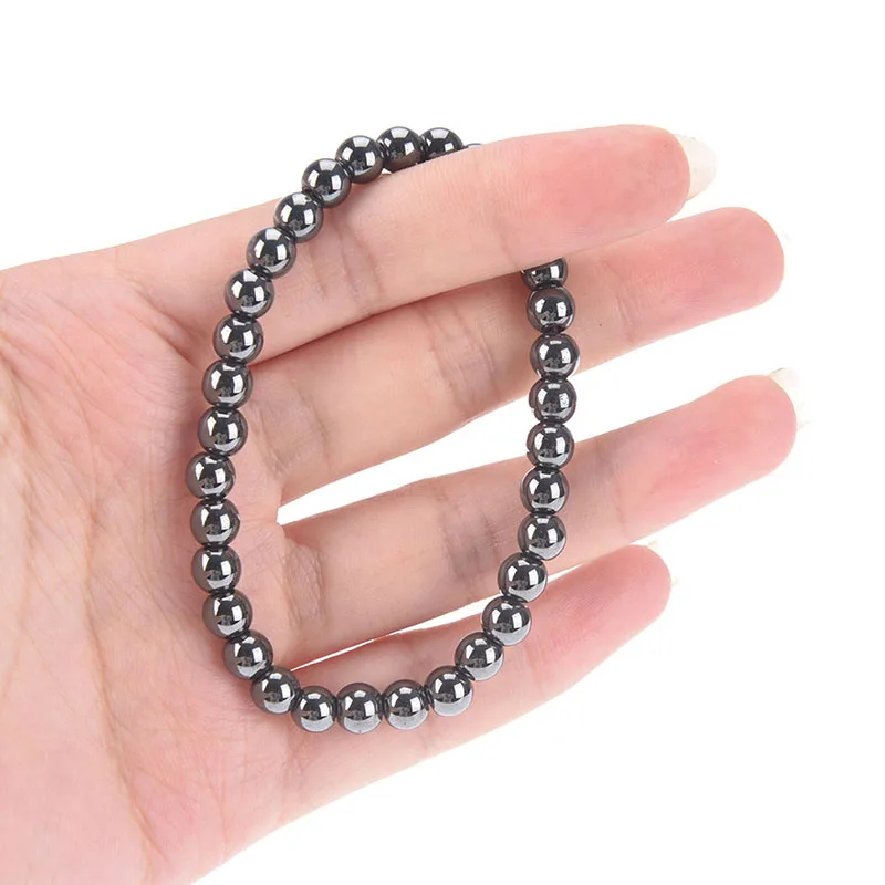 

New 1Pc Black Stone Magnetic Therapy Bracelet Anklet Weight Loss Magnet Bracelet Slimming Product Health Care