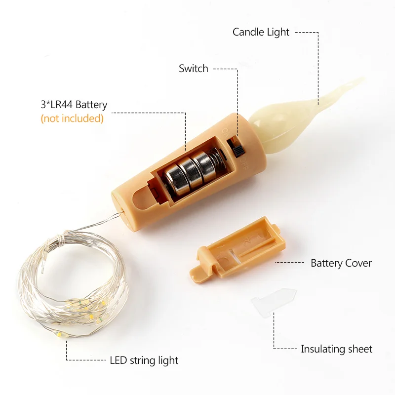 Светодиодная гирлянда из серебряной проволоки 2 м|Светодиодная лента| |