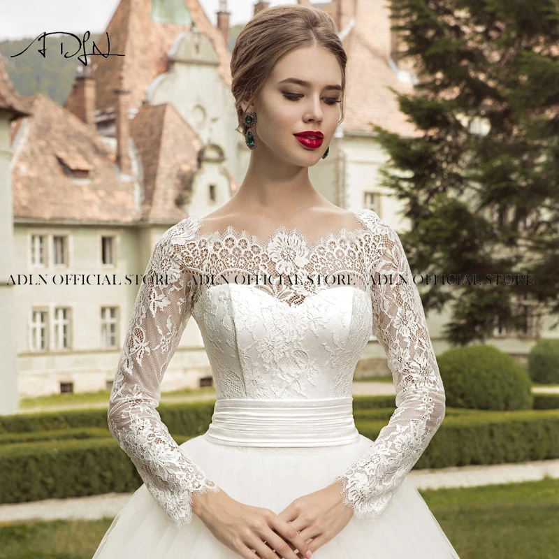 ADLN классическая одежда с длинным рукавом свадебные платья Элегантное бальное