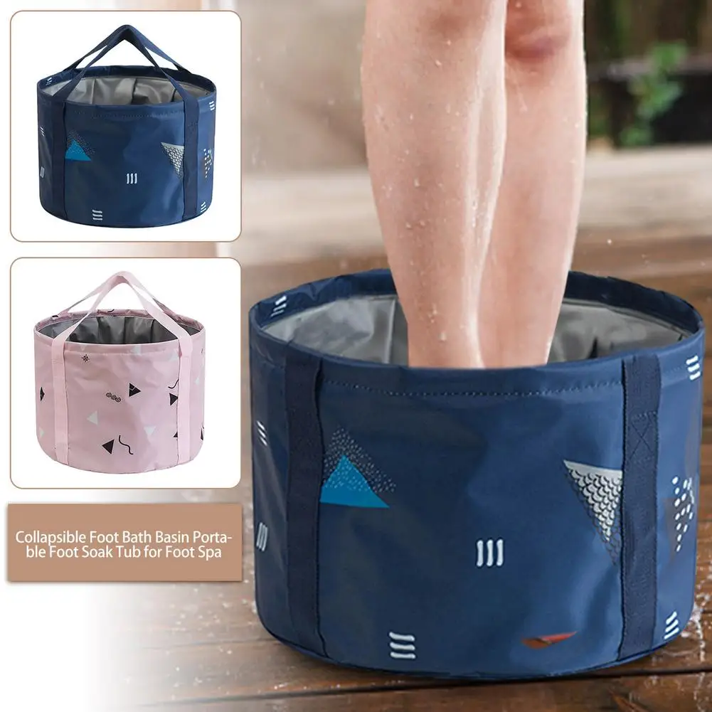 

Collapsible Foot Bath Basin Foldable Foot Soak Tub for Soaking Feet Washing Vegetable and Fruit Outdoor Camping Blue flamingo
