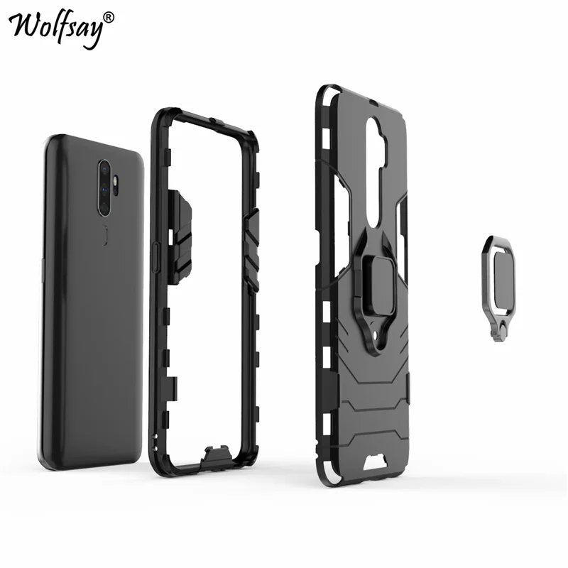 Для Oppo A9 Чехол Броня Магнитная присоска подставка противоударный полный край Обложка для Oppo A9 чехол для Oppo A9