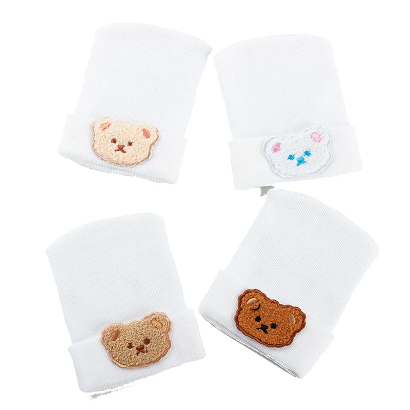 

Детские теплые облегающие шапки на возраст 0-3 месяцев, с медведем, аксессуар, Осень-зима, Модные Новые шапки, шапки, мягкая эластичная шапка д...