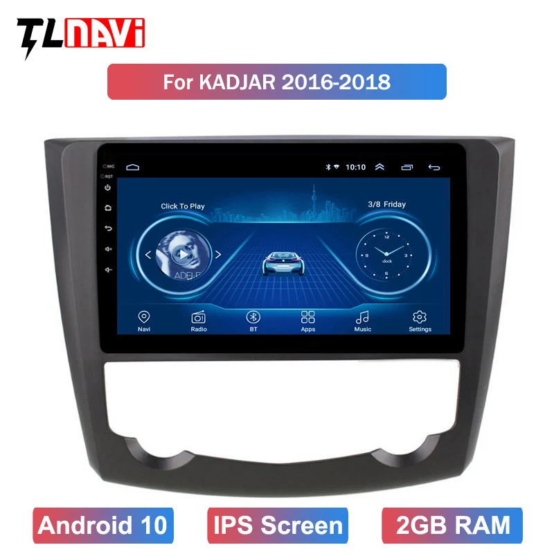 Android 10 IPS Автомагнитола для 2016 2017 Renault Kadjar GPS Wifi мультимедийный проигрыватель HD